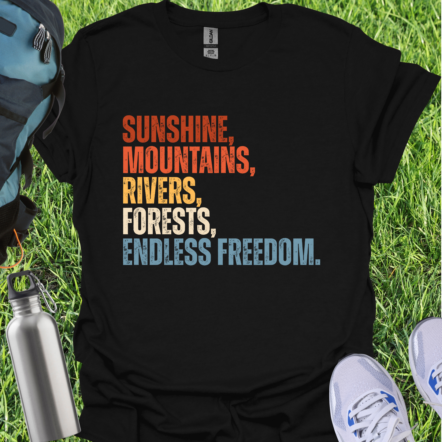 Sunshine Mountains Rivers Forests Endless Freedom