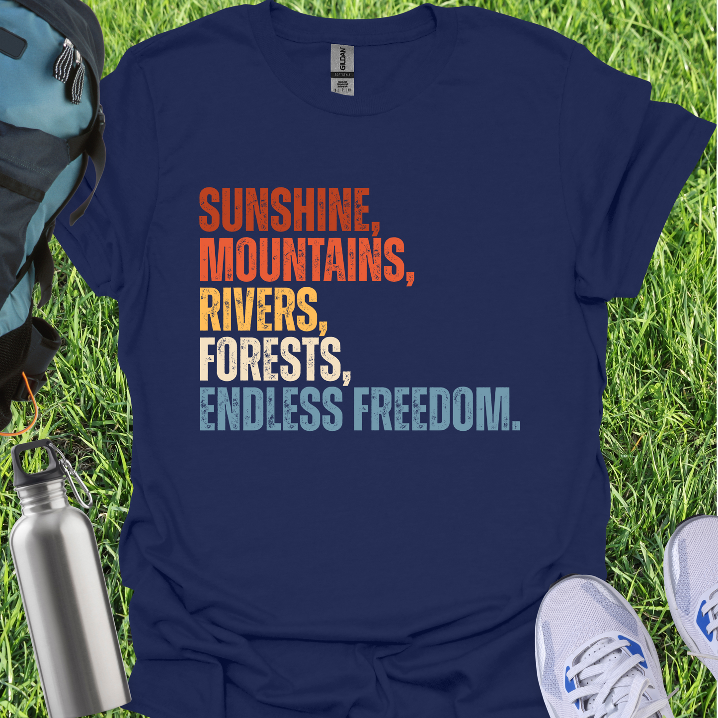 Sunshine Mountains Rivers Forests Endless Freedom
