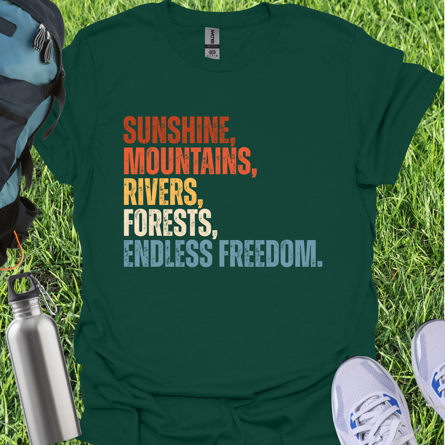 Sunshine Mountains Rivers Forests Endless Freedom