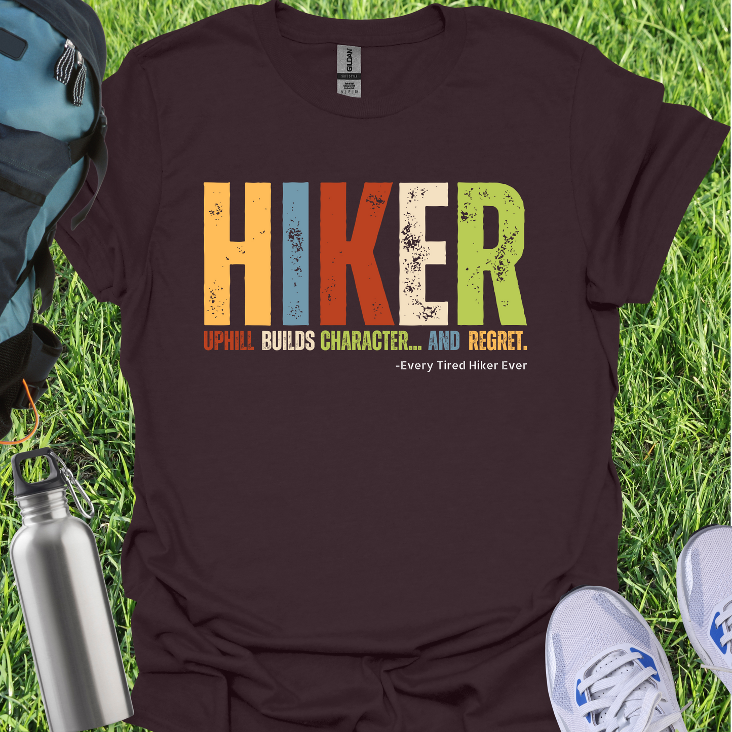 Hiker Uphill Builds Character And Regret