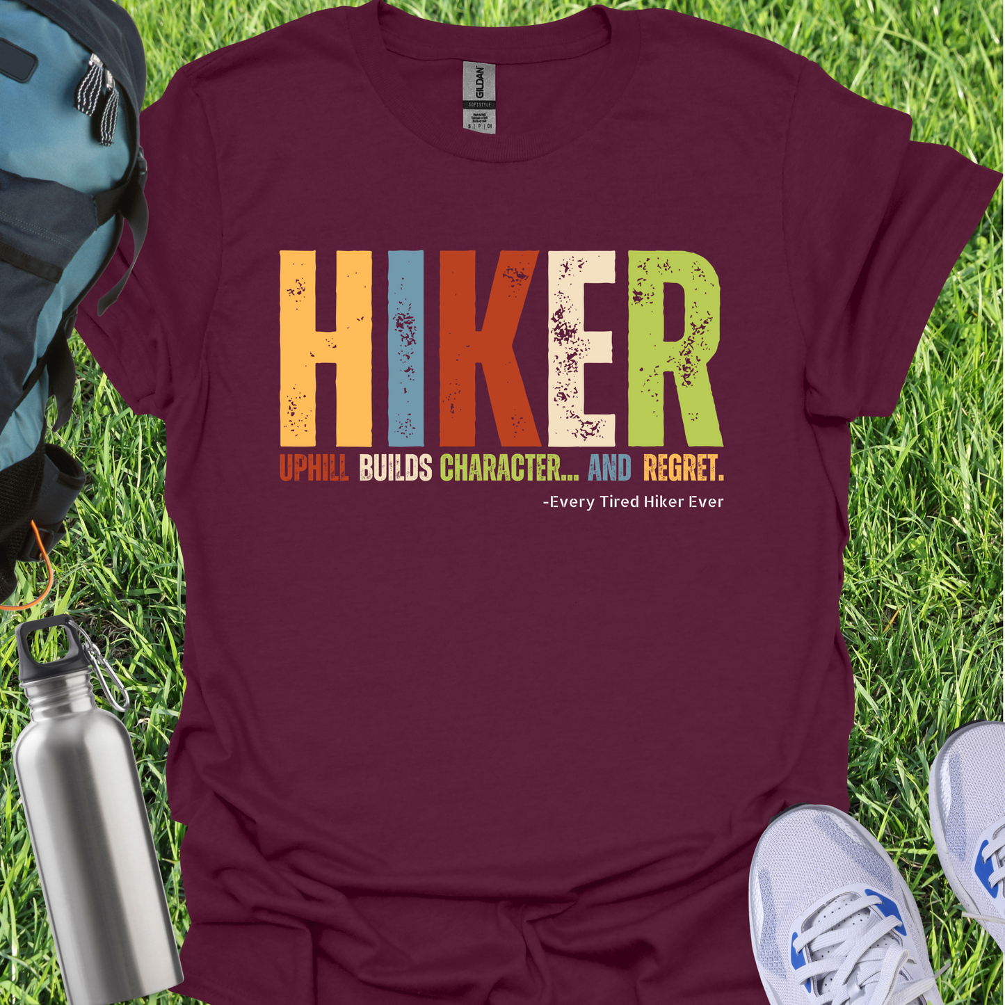 Hiker Uphill Builds Character And Regret