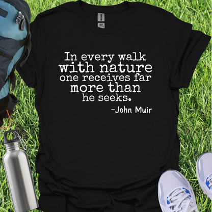In Every Walk With Nature One Recieves Far More Than He Seeks