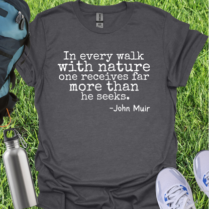 In Every Walk With Nature One Recieves Far More Than He Seeks