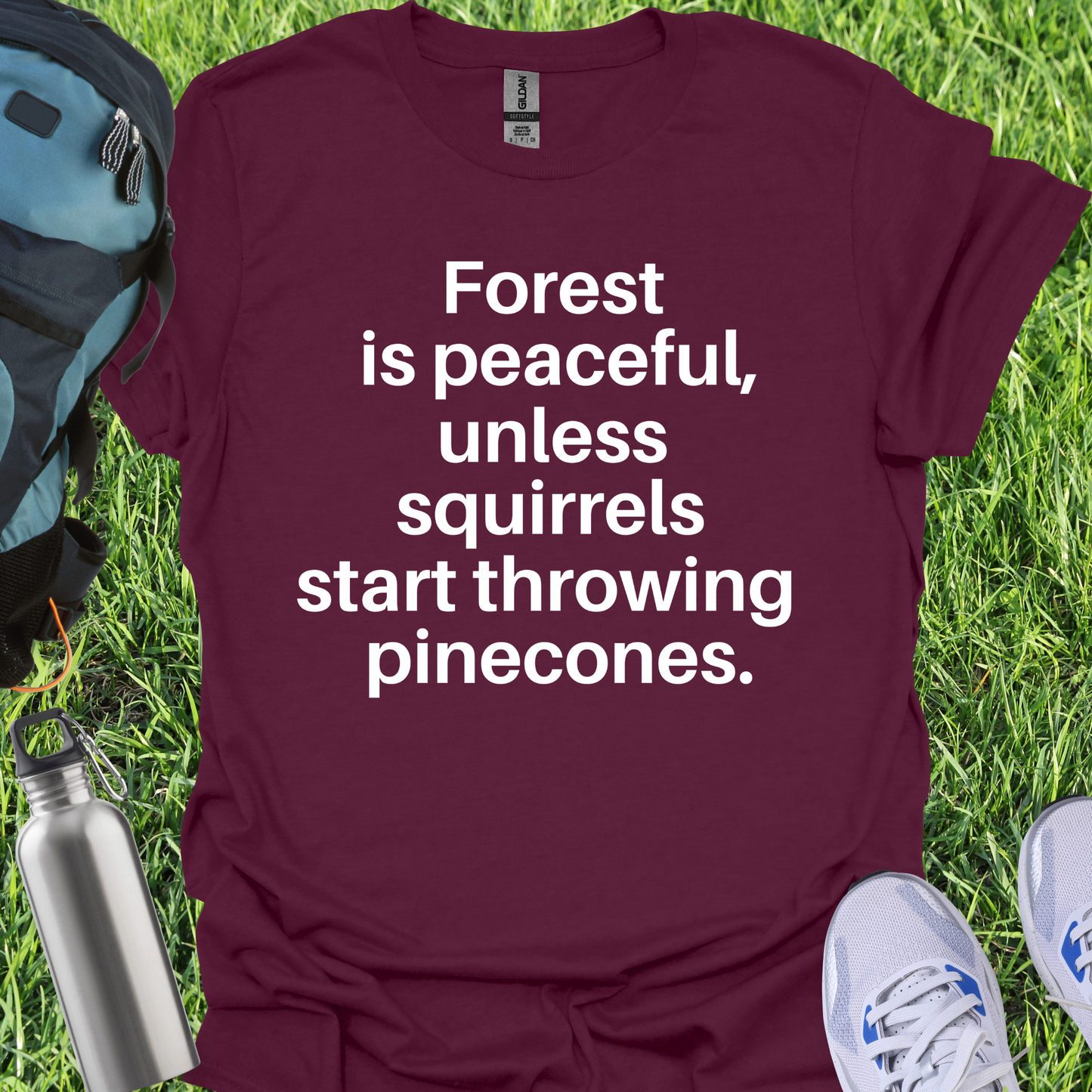 Forest Is Peaceful Unless Squirrels Start Throwing Pinecones